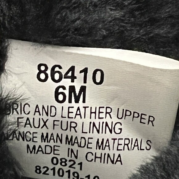 Minnetonka Size 6 Suede Fabric Faux Fur Lined Winter Ankle Boot 86410 - Picture 8 of 8